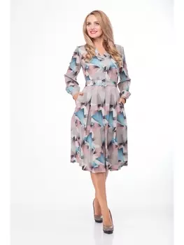 Платье 791 голубой разноцвет