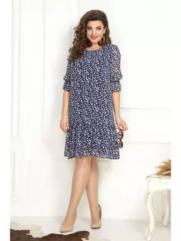 Платье 791 красный с синим