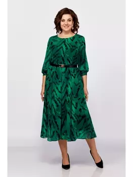 Платье 792.1 малахит, принт «абстракция»