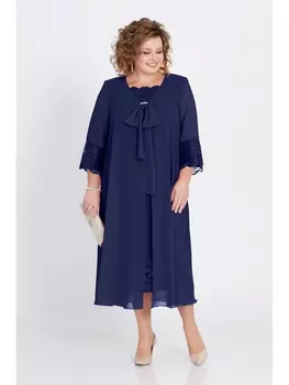 Платье 802-синий