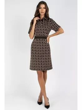 Платье 807 кэмел с черным