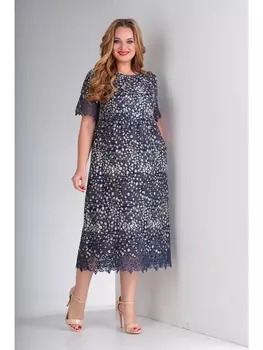 Платье 8107 синий