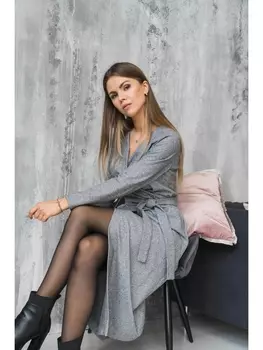 Платье 851 серый