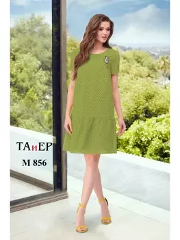 Платье 856 зеленый лайм
