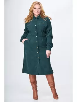 Платье 920 зеленый вельвет