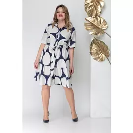 Платье 933-синий