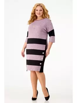 Платье 945 лаванда-черный