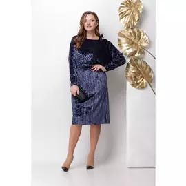 Платье 951-синий