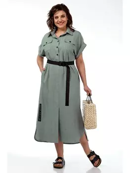 Платье 993/2 темно-оливковый