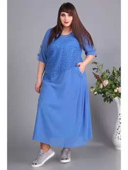 Платье A3350-Голубое