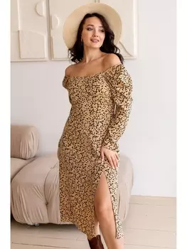 Платье А-339 черно-бежевый