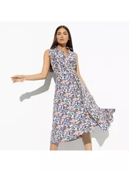 Платье Буду звездой (flowers, с поясом)