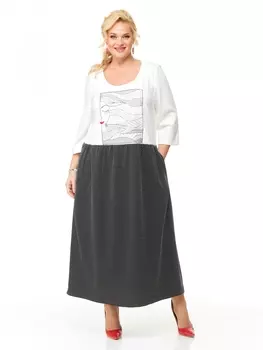 Платье М116 черно-белый