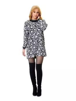 Платье M-7575 «сердце» меланж серый