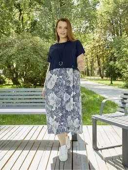 Платье Платье 2820 синий принт