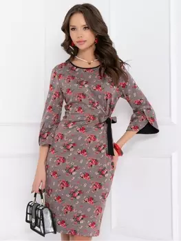 Платье ПЛАТЬЕ АМБРА (ГРЕЙ ФЛОВЕРС)
