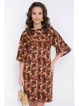 Платье ПЛАТЬЕ БАРОНИССИ (ДАРК ОХРА) 38П3113