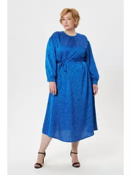 Платье Платье из креш-атласа, синее арт.3498