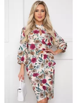 Платье ПЛАТЬЕ ЭССЕРИЯ (БЭЙЖ ФЛОВЕРС) 42П3799