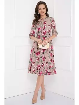 Платье ПЛАТЬЕ КРОСАНИ (БЕЙЖ ФЛОВЕРС) 4П3618