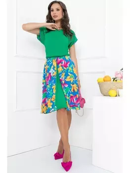 Платье ПЛАТЬЕ ЛЕОНЕ (ГРИН ФЛОВЕРС)