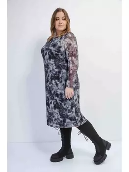 Платье Платье-сетка с абстрактным принтом арт.3939