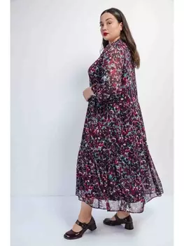Платье Платье сине-бордовое *PREMIUM арт.3903