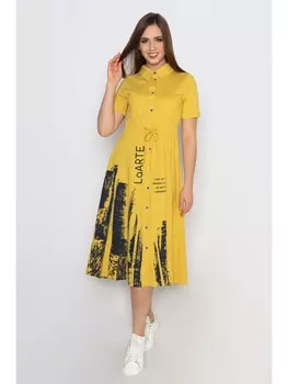 Платье Платье Стрит-арт, горчица