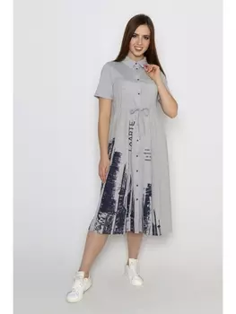 Платье Платье Стрит-арт, серый меланж