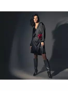 Платье Сияние шелка (тайна, с поясом)