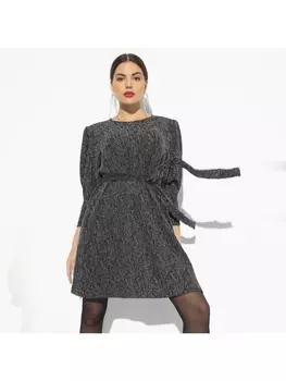 Платье Свети как звезда (luminous black, с поясом)