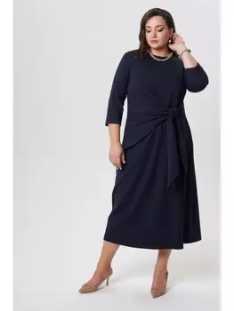 Платье Трикотажное платье с узлом синее арт.3563