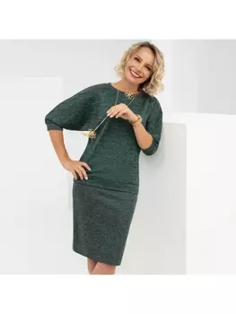 Платье Уверенное будущее (2 в 1, изумруд)