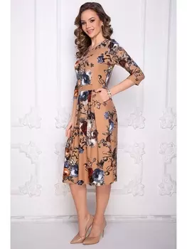 Платье УЗТИНО (БРАУН ФЛОРА)