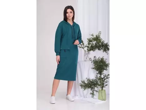 Платье В-389 - сине-зелёный