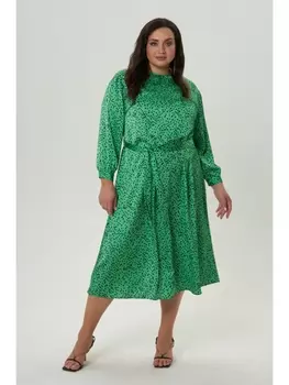 Платье Зеленое платье из креш-атласа арт.3498