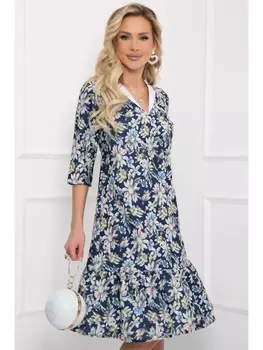 Платье ЖИНЬОЛА (БЛУ ФЛОВЕРС)