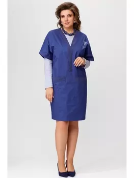 Плательные костюмы 1031 сине-серый