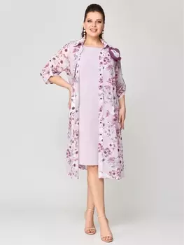 Плательные костюмы 1188 розово-сиреневый