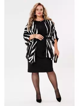 Плательные костюмы 1398 черный, зебра