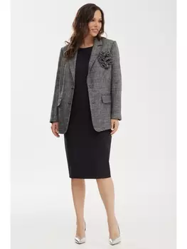 Плательные костюмы 2479 серый+черный