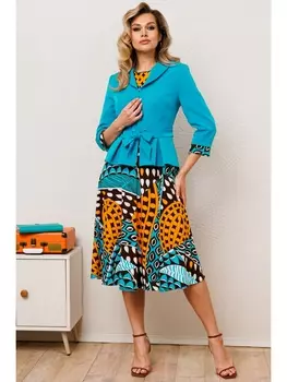 Плательные костюмы 2513-1 бирюза