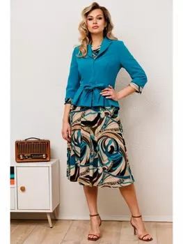 Плательные костюмы 2513-1 морская волна