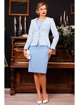 Плательные костюмы 2763-3 голубой