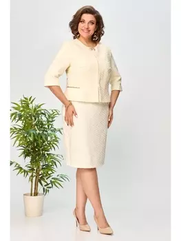 Плательные костюмы 3-028 молочный