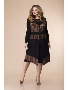 Плательные костюмы 3-1261 черный\золото