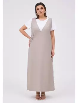 Плательные костюмы 8031 бежевый