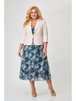 Плательные костюмы M166-2 темная волна