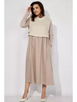 Плательные костюмы М-1212 бежевый