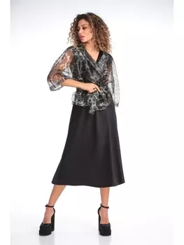 Плательные костюмы М-1291 черный